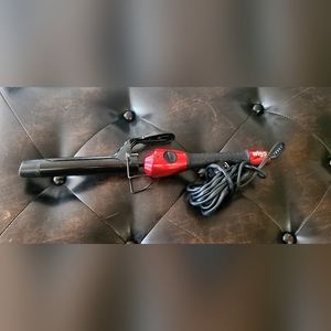 WIGO 1" Red and Black Curling Iron Adjustable Temperature